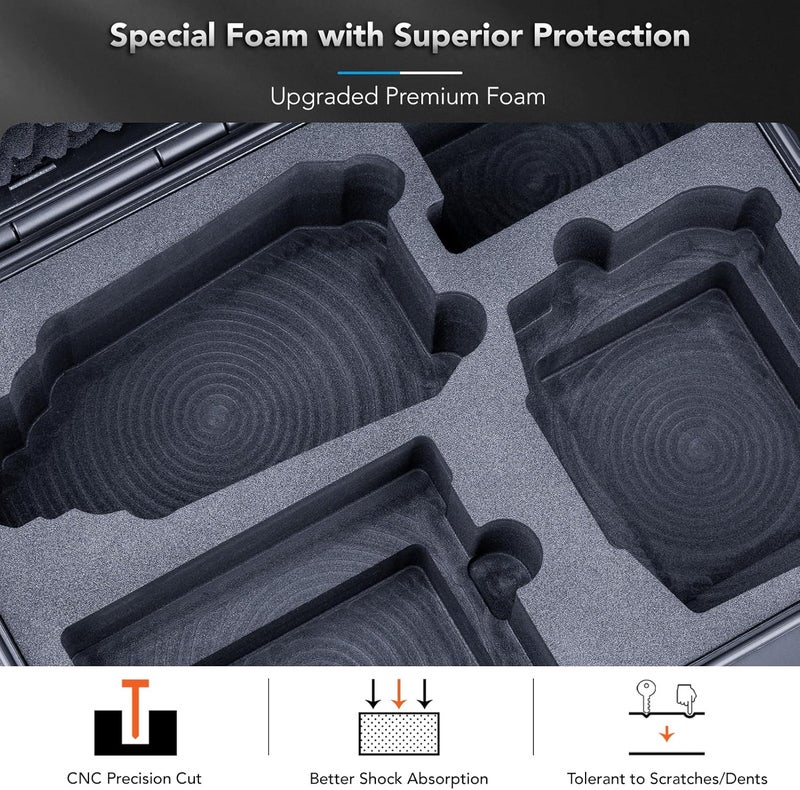 Lykus Titan MA310 Waterproof Hard Case for DJI Air 3S/Air 3 and DJI RC 2/RC-N2, Support Lanyard [CASE ONLY] - Image 4